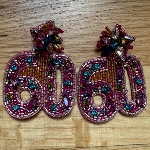 60 Sequin Earrings for 60th Birthday